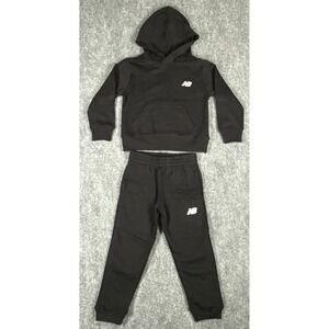 New Balance Boys Size 4 Black 2pc Fleece Hoodie and Jogger Set NWT